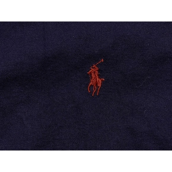POLO RALPH LAUREN Short Sleeve Button Shirt Navy Blue XL ~ New - Picture 6 of 9